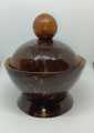 Coconut Shell Salt Container. 