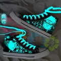 Spring Breathable Boys Naruto Cartoon High-Top Canvas Shoes Boy Shoes Students Luminous Fashion Board Shoes Men's Shoes Handsome. 