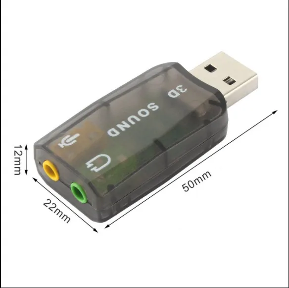 USB Sound Card with Audio Ports