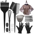 Monja Hair Dye Coloring Kit Hair Dyeing Brush Hair Dyeing Bowl Coloring Comb Earcap Clips Dyeing Cape Hair styling Tool. 
