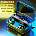 Original M10 Digital Wireless Earbuds Full Set with Box - Airdotspro TWS Bluetooth 5.0 Stereo Headphones Earphones Headsets Airdots Earpods Airpods with Mic M19 F9 M25 M28 M90 Inpods Pro. 