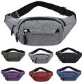 Men's Breast Package Waterproof Outdoor Sports Bag Canvas Pouch Korean-style Waist Bag Fanny Pouch Crossbody Male Banana Bag. 