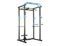Power Cage with LAT Pull Down System, Full Body Power Rack Workout Equipment, Multi-Function Squat Rack with Weight Bench Barbell Olympic Weight Plates for Home Gym. 