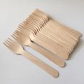 100Pcs 16cm Of Disposable Wooden Cutlery Forks Choice For Your Picnic, Office, Dinner Party, Special Events, Weddings And For Your Café, Restaurant.. 