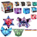 3D Changeable Magnetic Magic Cube, Shape Shifting Box Fidget Toy - Magnetic Magic Cube - L R B. 