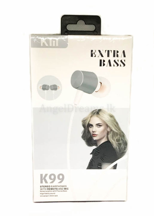 Kin K99 Extra Bass Stereo Headphones Grey