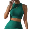 Cuelo High Ribbed Crop Top for Women. 
