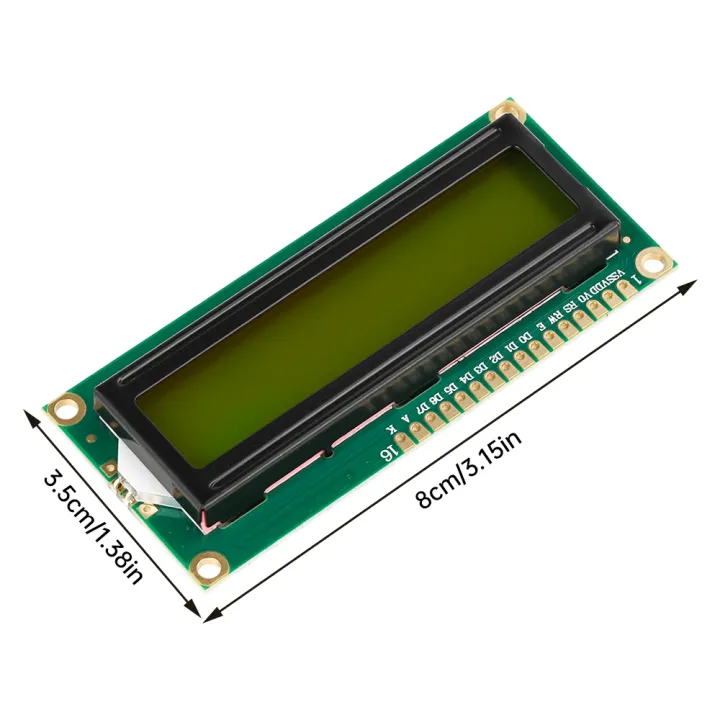 LCD1602 5V 1602 Display Module Blue/Green Screen 16x2 Character LCD ...
