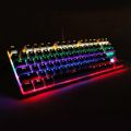 Metoo Gaming Mechanical Keyboard 87/104 Anti-ghosting Luminous Blue Red Black Switch Backlit LED wired Keyboard Russian sticker. 