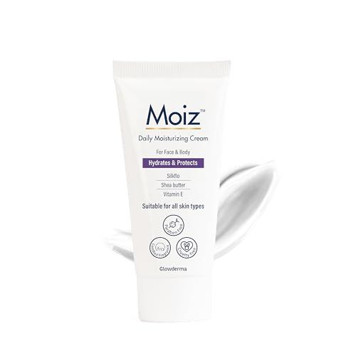 Moiz Daily Moisturizing Cream for Face & Body | Formulated with 9 Moisturizers | Suitable for Sensitive Skin | Paraben free & Cruelty free (50GM) (FROM INDIA)SAB