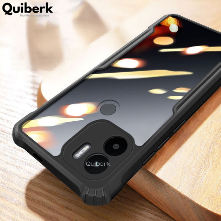 Quiberk for Xiaomi Redmi A1 Plus / A2 Plus Case Edge-Reinforced Shockproof Hard Transparent Phone Cover