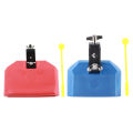 ABS Plastic Cowbell Quick Release Mount w/ Drum Stick Baby Kit Balck / Red. 