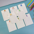 50 Sheets/Book Simple Memo Pad Note Book Tearable Not Sticky Kawaii Decoration Sticky Notes Fruit Hand Account Memo Message Paper To Do List. 