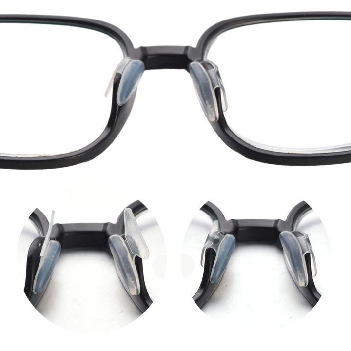 1pair Adhesive Silicone Non-slip Stick on Nose Pads for Eyeglasses Sunglasses