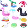 Inflatable Cup Holder Unicorn Flamingo Drink Holder Swimming Pool Float Bathing Pool Toy Party Decoration Bar Coasters. 