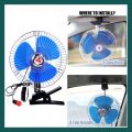 Vehicle Fan Oscillating 12V 8 inch Car Oscillating Fan. 
