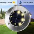 4pcs Solar Powered Ground Light Waterproof Garden Pathway Deck Lights With 8 LEDs Solar Lamp for Home Yard Driveway Lawn Road. 