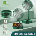 MAYTTO rechargeable Fan Mini Foldable Telescopic Electric Fan Low Noise Portable Folding Telescopic Small Desktop Fan. 