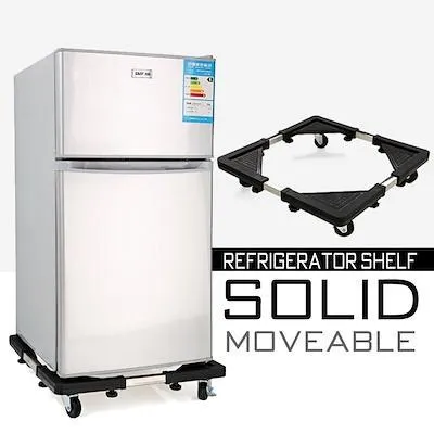 Multi-Functional Stainless Steel Shelf , Wheel Movable Adjustable Base With Casters Mobile Case/Roller For Washing Machine, Dryer, Refridgerator, Cabinet & Flowerpot