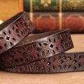 Ladies Belt Pin Buckle Women Hollow Faux Leather Belt. 