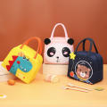 Food Handbag Oxford Storage Box Pouch For Students Tote Children Lunch Cartoon Lunch Bags Insulation. 