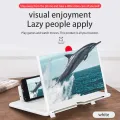 Smart Phone Screen Magnifier Bracket 3D Mobile Phone Screen Magnifier HD Video Amplifier Stand Bracket with Movie Game Magnifying Folding Phone Desk Holder. 