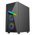 RUIX P32 GAMING PC CASING Mid Tower RGB Desktop Tempered Glass 8 Cooling Fans Support. 