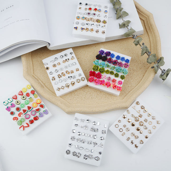 18%20Pairs%20Random%20Mix%20Styles%20and%20Colors%20Fashion%20Glue%20Needle%20Earrings%20Set%20Flower%20Fruit%20Stud%20Earrings%20-%20Image%202