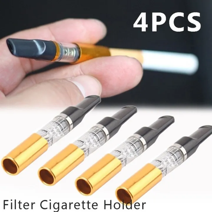 4PCS Portable Reusable Cleaning Reduce Tar Smoke Tobacco Filter Cigarette Holder　XINYAN