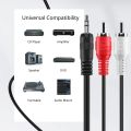 2RC TO 3.5mm AUX Cable Audio Cable Subwoofer Cable 3.5mm to RCA Audio Cable Headphone Jack Plug. 