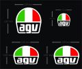 AGV Stickers Helmet Scooter Laptop bike Motor bike Car Van Any Kind Of Vehicle 3 Wheel laptop Luminous Reflective Stickers. 