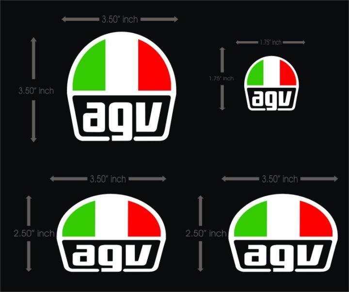 AGV Stickers Helmet Scooter Laptop bike Motor bike Car Van Any Kind Of Vehicle 3 Wheel laptop Luminous Reflective Stickers