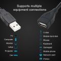 Extension To Wire 3M 5M Super Lap Cable Data Cord Sync 2.0 Male Usb Keyboard For Pc 1.5M Speed Cable Extender Usb Female(Black_3M). 