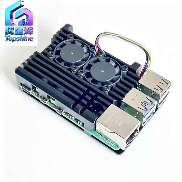Raspberry%20Pi%205th%20Gen%20Pi5%20aluminum%20alloy%20armor%20shell%20with%20PWM%20temperature%20control%20cooling%20fan%20for%20active%20cooling%20and%20cooling%20-%20Image%202