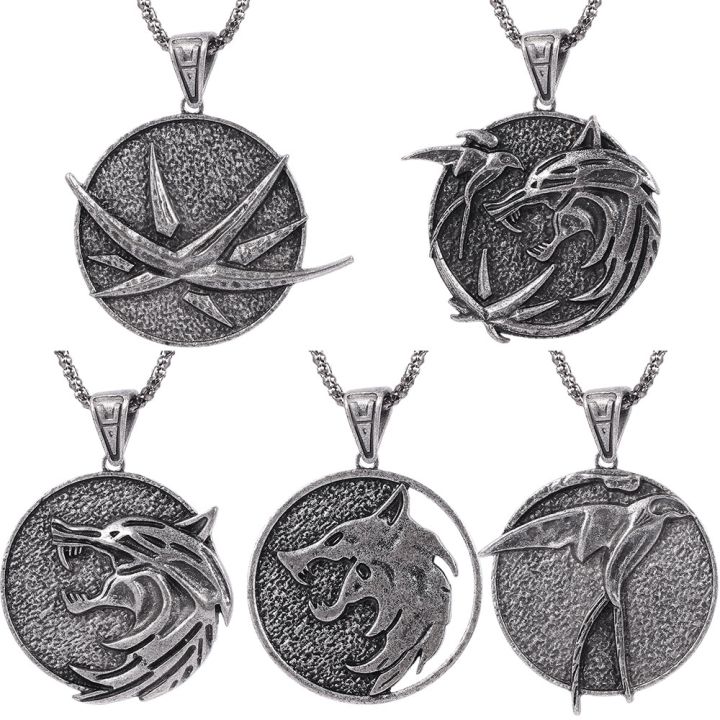 Vintage%20Gothic%20Fashion%20Witcher%20wizard%20Pendant%20Necklace%20Wolf%20Head%20Bird%20Shape%20Geralt%20Animal%20Collar%20Chain%20Punk%20Bijouteries%20For%20Men%20-%20Image%202