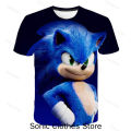Sonic tshirt kids 3-14 years baby clothes Girls cosplay costume women men fairstars T-shirts tees 3D boys basketball jersey. 