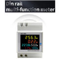 Din Rail AC Monitor 6IN1 100A Voltage Current Factor Active KWH Electric Energy Frequency Meter VOLT AMP. 