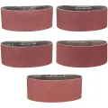 BRADOO 100X610MM Sanding Belt 15Pieces- 80/120/150/240/400 Grit Alumina Sanding Belt, Suitable for Wood Sanding. 