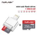 Silver】 Nuiflash usb 2.0 to lightning OTG Data Adapter For iPhone 11 Pro XR X 8 7 Tablet Converter Data SD Card Disk. 