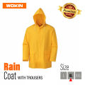 Rain Coat 100% Water Proof  Size: Extra Large (PVC+POL+PVC) Reenforced Lining WOKIN Brand 453103 Heavy Quality. 