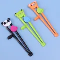 1/3Pair Cartoon Animal Eating Safety Kids Practice Chopsticks Tableware Beginner Learning Training Chopsticks. 