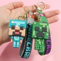 New Creativity My World 3D Sandbox Game Keychain Minecraft Couple Keychain Bag Pendant Cos Action Figure. 