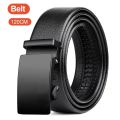 【HUT】 Men Leather Belt Metal Car Automatic Buckle Work Belt High Quality Men 120Cm Leather Belt Business. 