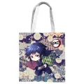 【ALLGOOD】Anime Demon Slayer Kimetsu No Yaiba Colorful Digital Printing Shoulder Bag Girls Canvas Shopping Bag Tote Bag. 
