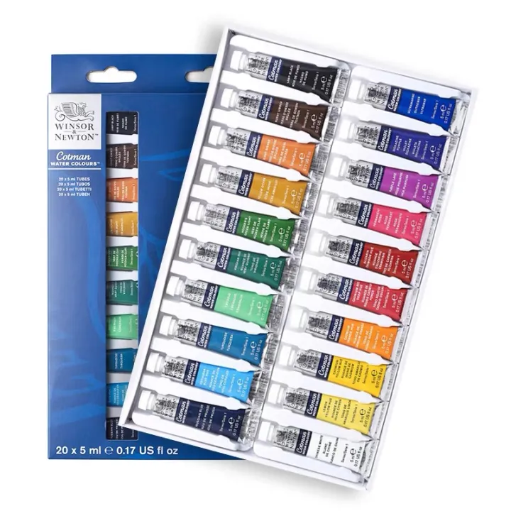 Winsor%20Newton%20Cotman%20Watercolor%20Paint%20Set%2010/20%20Colors%205ml%20(0.17-oz)%20Aluminum%20Tubes%20Beginners%20Aquarela%20Painting%20Art%20Supplies%20-%20Image%205