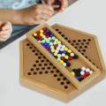 Chinese Checkers Set 12 Inches Handcraft for Ages 6+ Collection Board Games. 