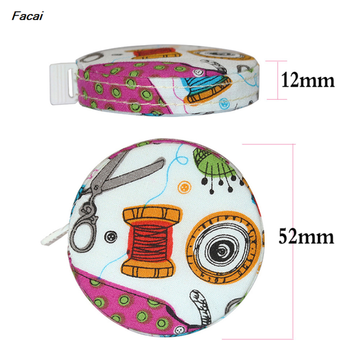 Textile Measuring Ruler Facai Mini Retractable Portable Ruler Tape Measure Fabric Covered Sales ...