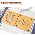 【Miga Plaza】9*9CM Wooden Cartoon Insulation Anti-heat Pad Table Mat Non-slip Pot Mat Creative Cute Bowl Tea Coaster Placemat. 