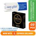 Easy glide Lubricating gel Skyn Condoms. 