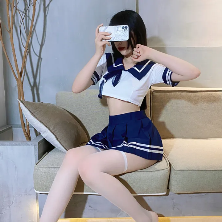 Cosplay%20Lingerie%20School%20Student%20Role%20Play%20Costume%20Women%20Cute%20Mini%20Skirt%20Tight%20Blouse%20Set%20College%20Girl%20Cos%20Anime%20-%20Image%203